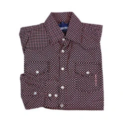 Resistol Boys' Ten Sleep Snap Diamond Print Shirt