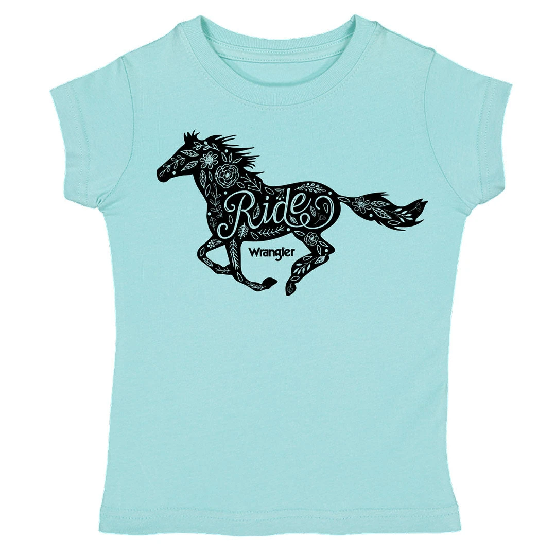 Wrangler Running Horse Green Toddlers Tee 3 Wrangler Running Horse Green Toddlers Tee