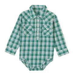 Wrangler Baby Boys' Plaid Print Onesie