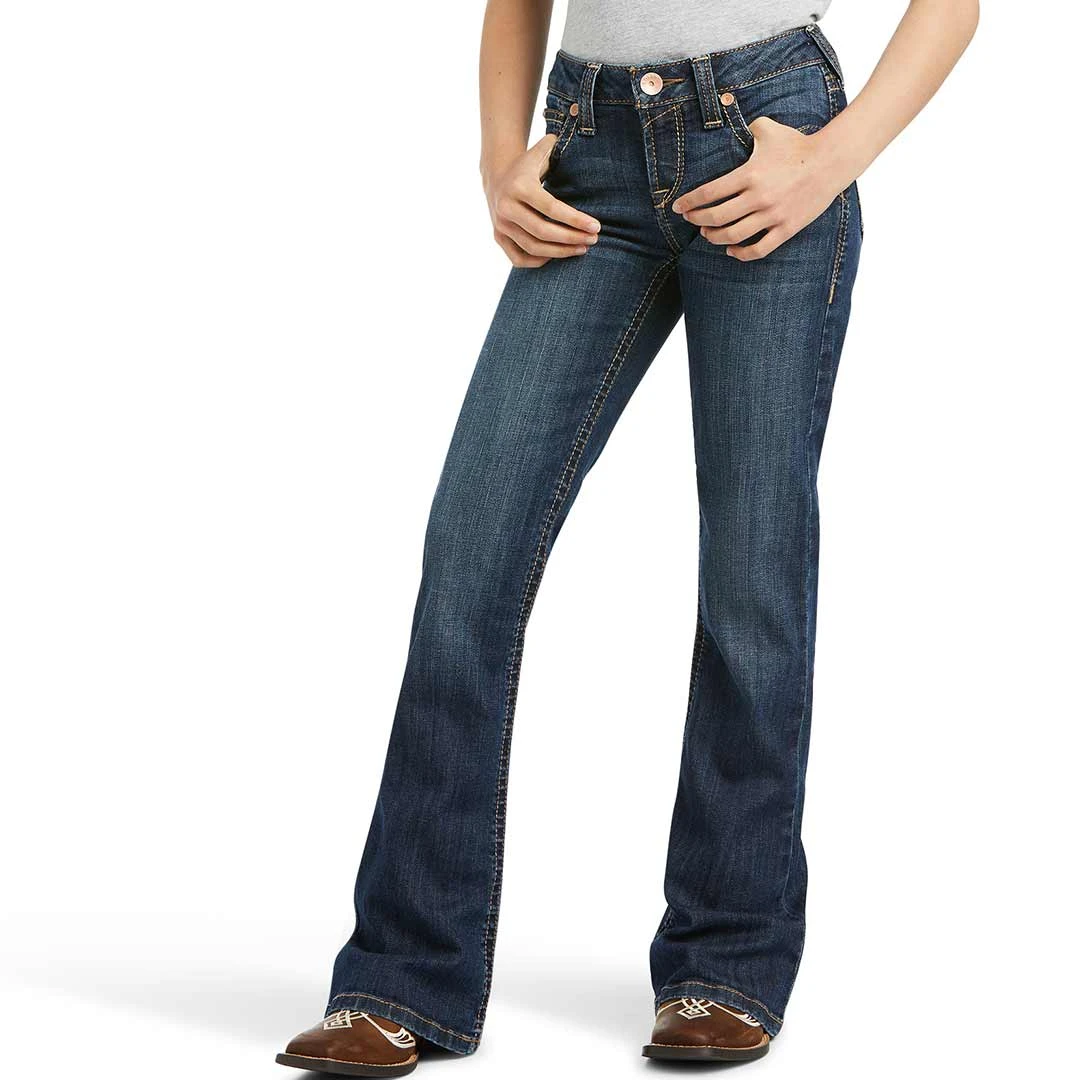 Ariat Girls' R.E.A.L. Vicky Flare Leg Jeans 4 Ariat Girls' R.E.A.L. Vicky Flare Leg Jeans - Image 2