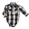 Cowboy Hardware Baby Boys' Hombre Plaid Onesie -Wrangler || Schleich || ROPER Shop CBH 725409R 143 FT
