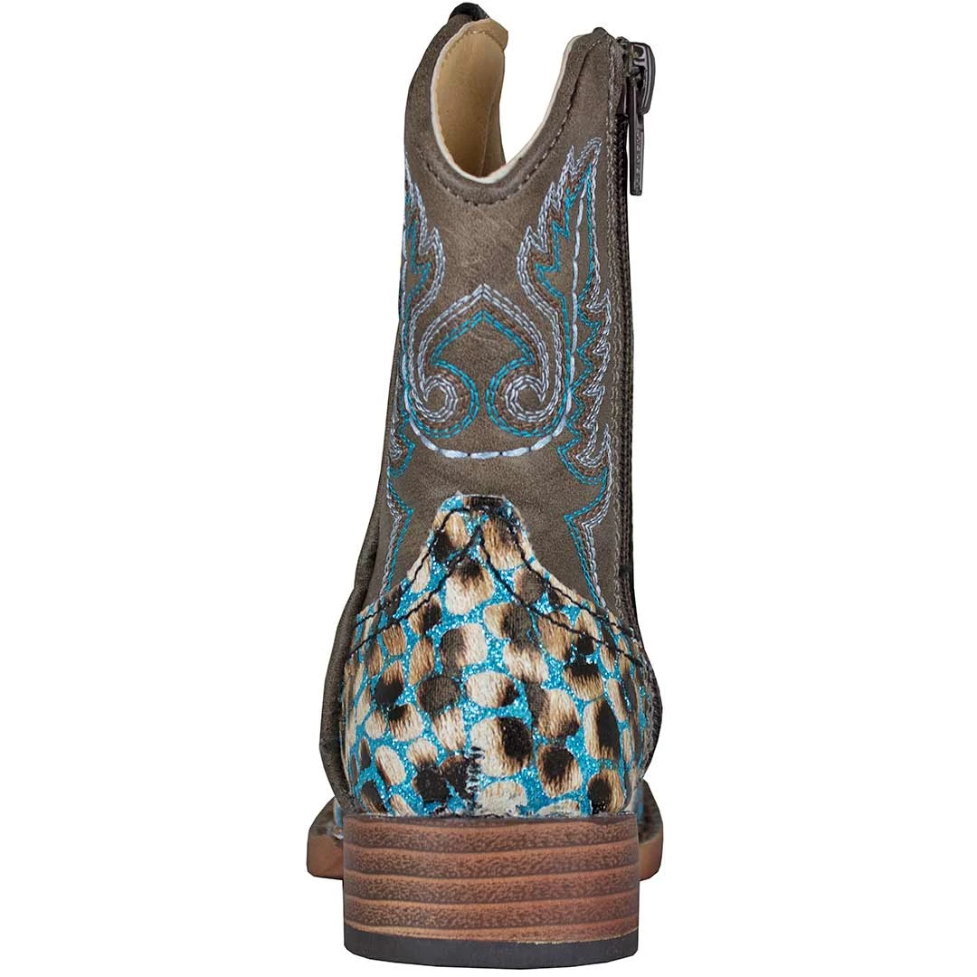Roper Toddler Girls' Glitter Leopard Cowgirl Boots 7 Roper Toddler Girls' Glitter Leopard Cowgirl Boots - Image 5