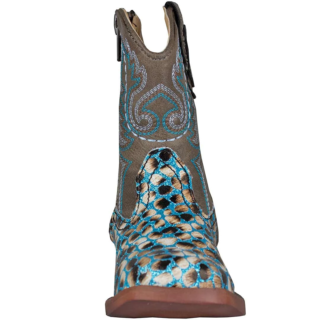 Roper Toddler Girls' Glitter Leopard Cowgirl Boots 8 Roper Toddler Girls' Glitter Leopard Cowgirl Boots - Image 6