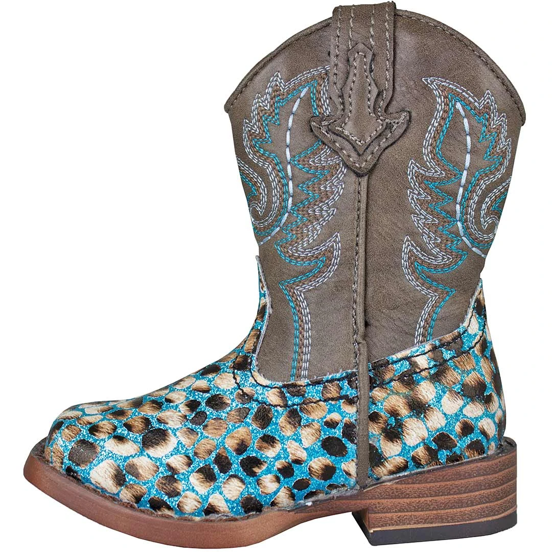 Roper Toddler Girls' Glitter Leopard Cowgirl Boots 5 Roper Toddler Girls' Glitter Leopard Cowgirl Boots - Image 3