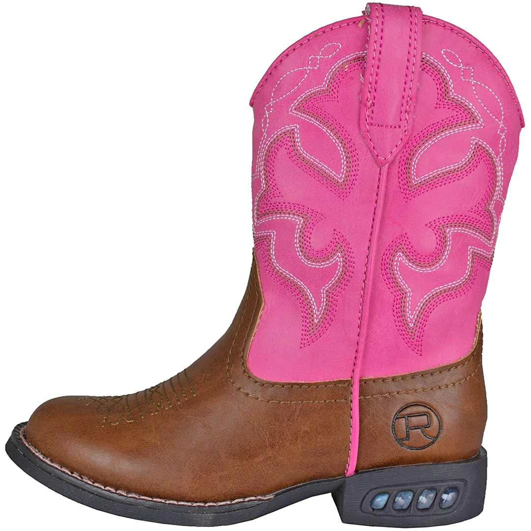 Roper Girls' Lighting Round Toe Light Up Cowgirl Boots 5 Roper Girls' Lighting Round Toe Light Up Cowgirl Boots - Image 3