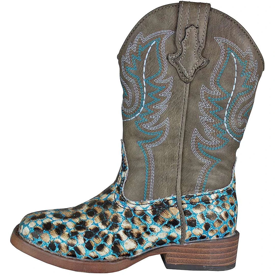 Roper Girls' Glitter Leopard Square Toe Cowgirl Boots 5 Roper Girls' Glitter Leopard Square Toe Cowgirl Boots - Image 3