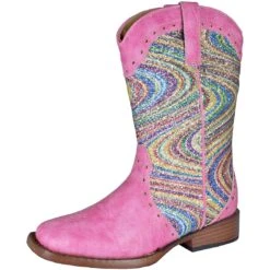 Roper Girls' Swirly Glitter Shaft Cowgirl Boots