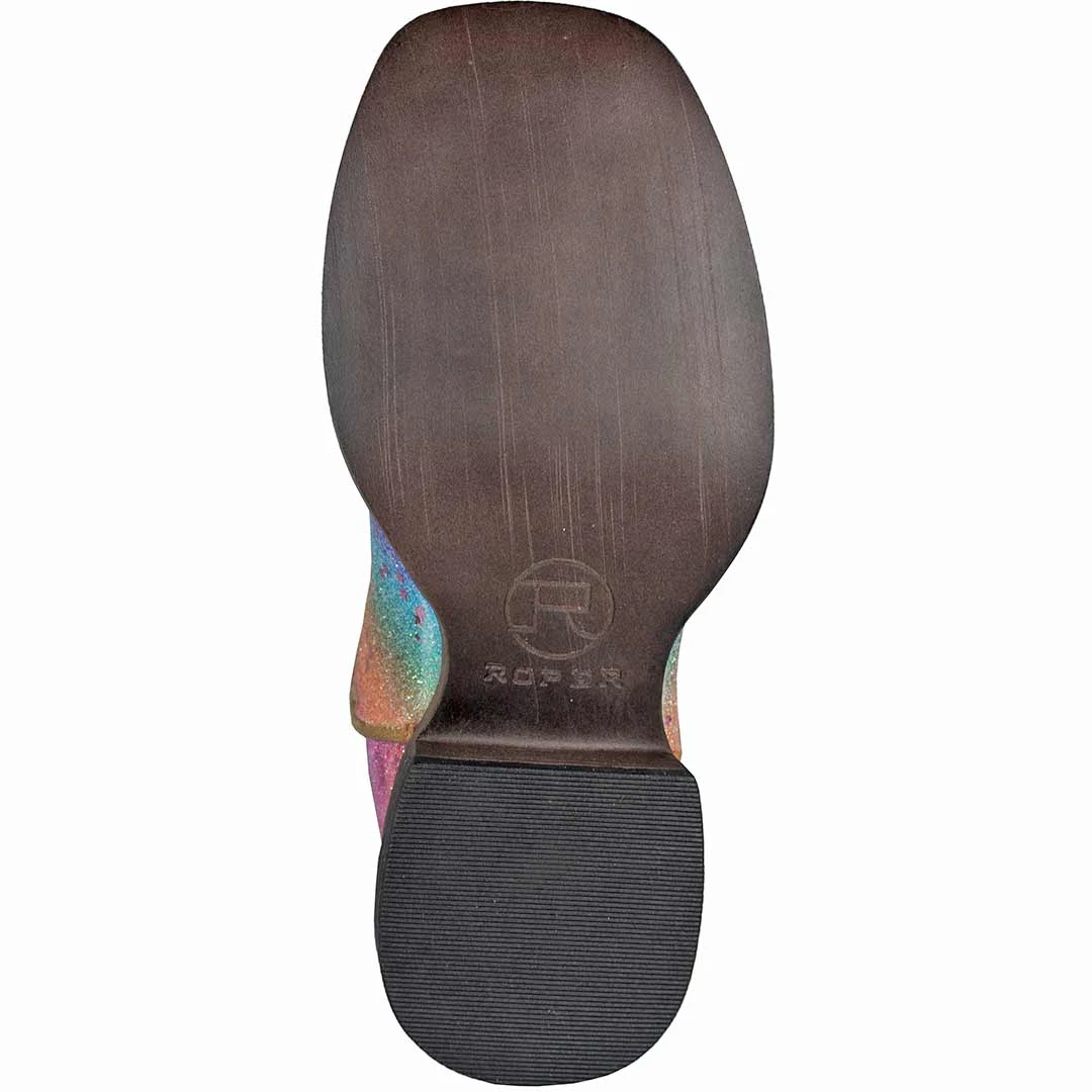 Roper Girls' Glitter Rainbow Cowgirl Boots 10 Roper Girls' Glitter Rainbow Cowgirl Boots - Image 8