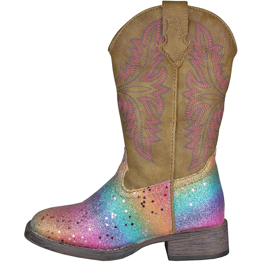 Roper Girls' Glitter Rainbow Cowgirl Boots 5 Roper Girls' Glitter Rainbow Cowgirl Boots - Image 3
