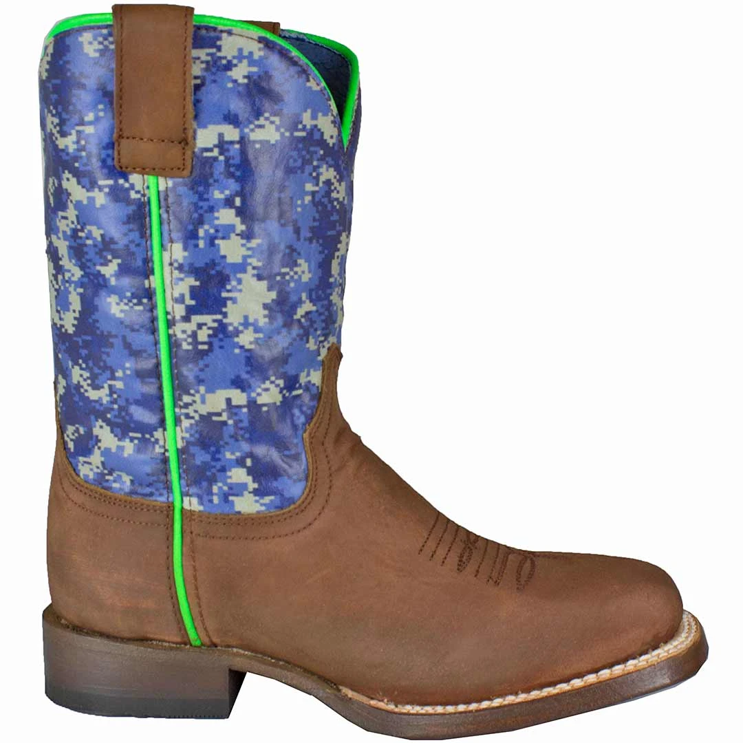 Roper Boys' Pixel Print Shaft Cowboy Boots 4 Roper Boys' Pixel Print Shaft Cowboy Boots - Image 3