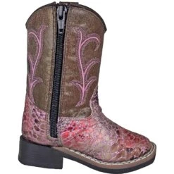 Old West Toddler Girls' Metallic Croc Print Cowgirl Boots -Wrangler || Schleich || ROPER Shop OLD VB1054c