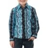 Wrangler Boys' Checotah Desert Print Snap Shirt -Wrangler || Schleich || ROPER Shop WRA BC1277M new