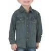 Wrangler Boys' Western Denim Snap Work Shirt 1 Wrangler Boys' Western Denim Snap Work Shirt -Wrangler || Schleich || ROPER Shop WRA BS1039W new