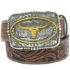 AndWest Kids’ Square Longhorn Tooled Buckle Belt -Wrangler || Schleich || ROPER Shop andwest kids E2 80 99 square longhorn tooled buckle belt