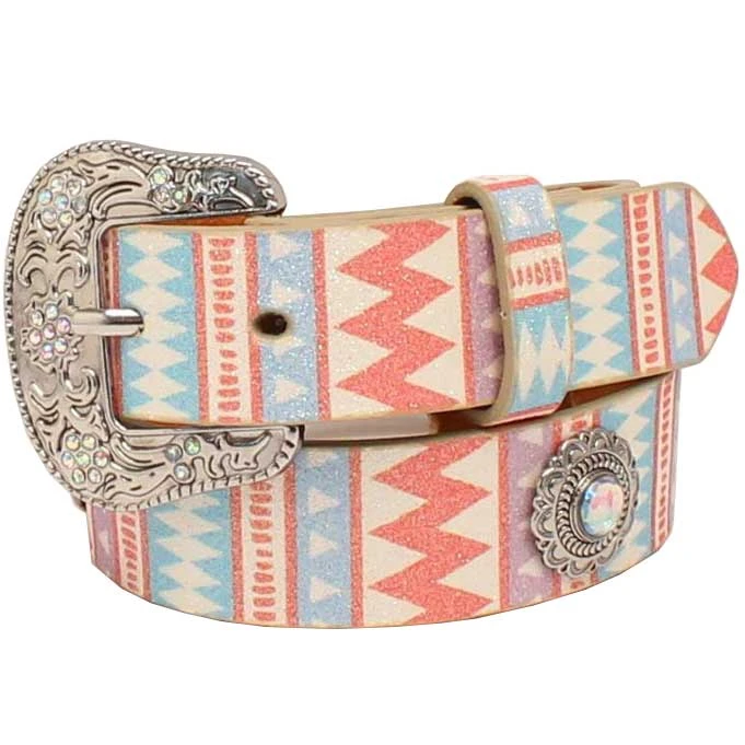 Angel Ranch Girls' Glitter Aztec Belt 3 Angel Ranch Girls' Glitter Aztec Belt