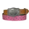 Catchfly Girls' Metallic Leather Belt With Cow Buckle -Wrangler || Schleich || ROPER Shop catchfly girls metallic leather belt with cow buckle