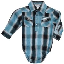 Cowboy Hardware Baby Boys' Plaid Onesie