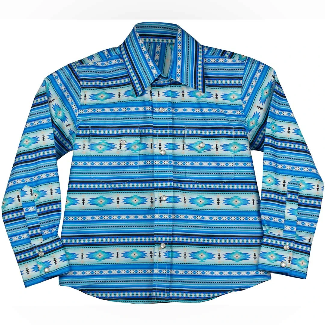 Cowboy Legend Boys' Aztec Print Snap Shirt 3 Cowboy Legend Boys' Aztec Print Snap Shirt