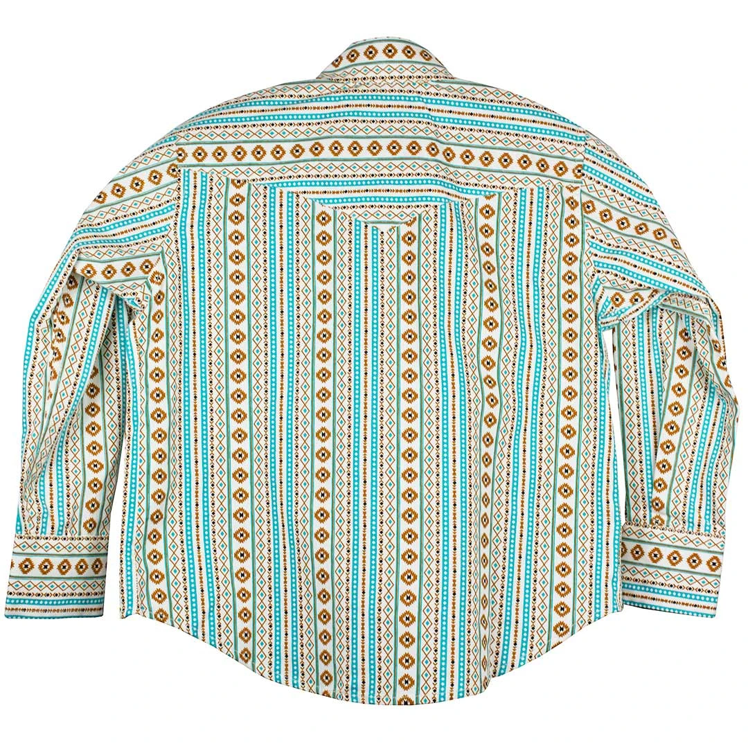 Cowboy Legend Boys' Aztec Stripe Snap Shirt 4 Cowboy Legend Boys' Aztec Stripe Snap Shirt - Image 2