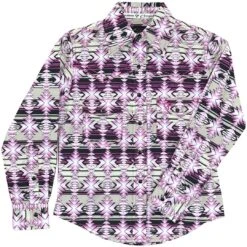Cowgirl Hardware Girls' Aztec Print Snap Shirt