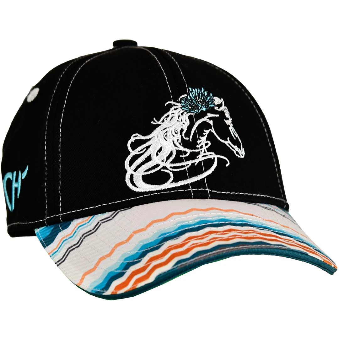 Cowgirl Hardware Girls' Horse Velcro Back Cap 3 Cowgirl Hardware Girls' Horse Velcro Back Cap