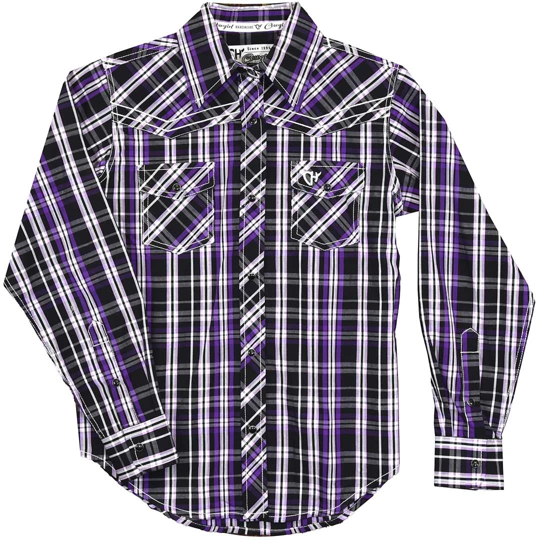 Cowgirl Hardware Toddler Girls' Plaid Snap Shirt 3 Cowgirl Hardware Toddler Girls' Plaid Snap Shirt