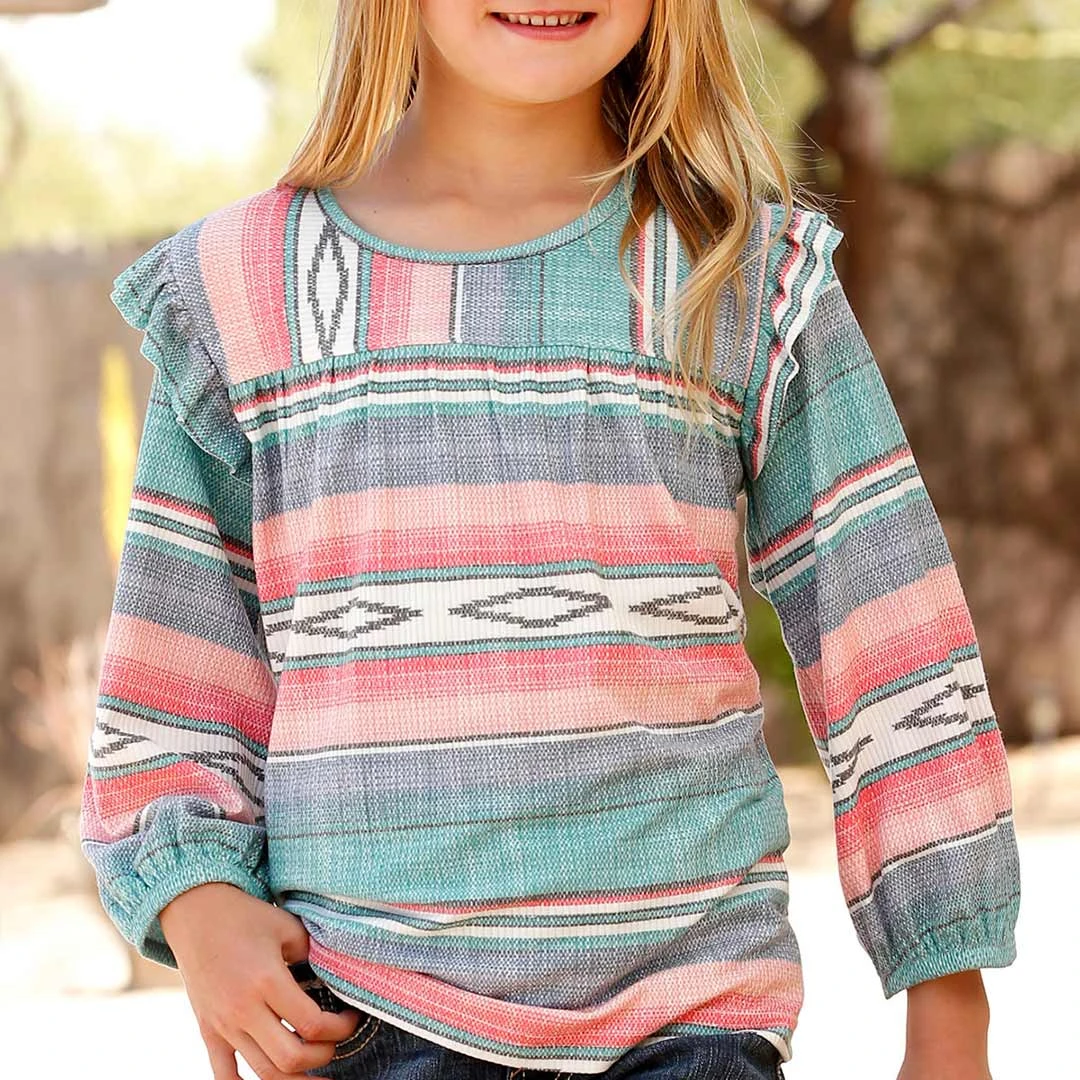 Cruel Denim Girls' Ruffle Shoulder Blouse 4 Cruel Denim Girls' Ruffle Shoulder Blouse - Image 2