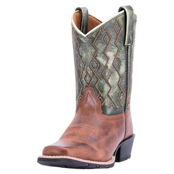Dan Post Boys' Teddy Square Toe Cowboy Boots 3 Dan Post Boys' Teddy Square Toe Cowboy Boots