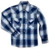 Ely Cattleman Boys' Plaid Snap Shirt -Wrangler || Schleich || ROPER Shop ely cattleman boys plaid snap shirt