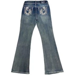 Grace In LA Girls' Rearing Horse Bootcut Jeans