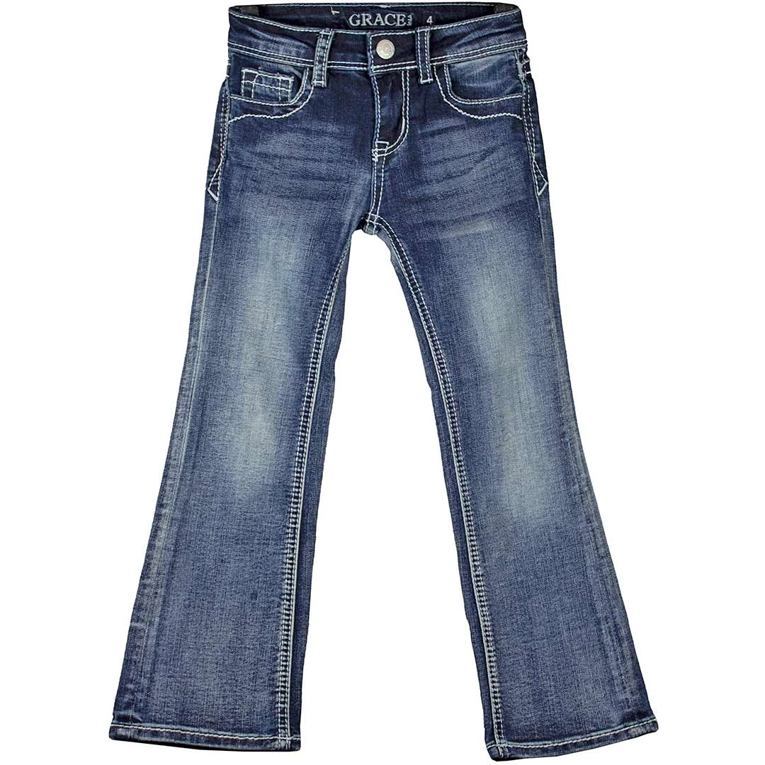 Grace In La Little Girls' Horse Embellished Bootcut Jeans 4 Grace In La Little Girls' Horse Embellished Bootcut Jeans - Image 2