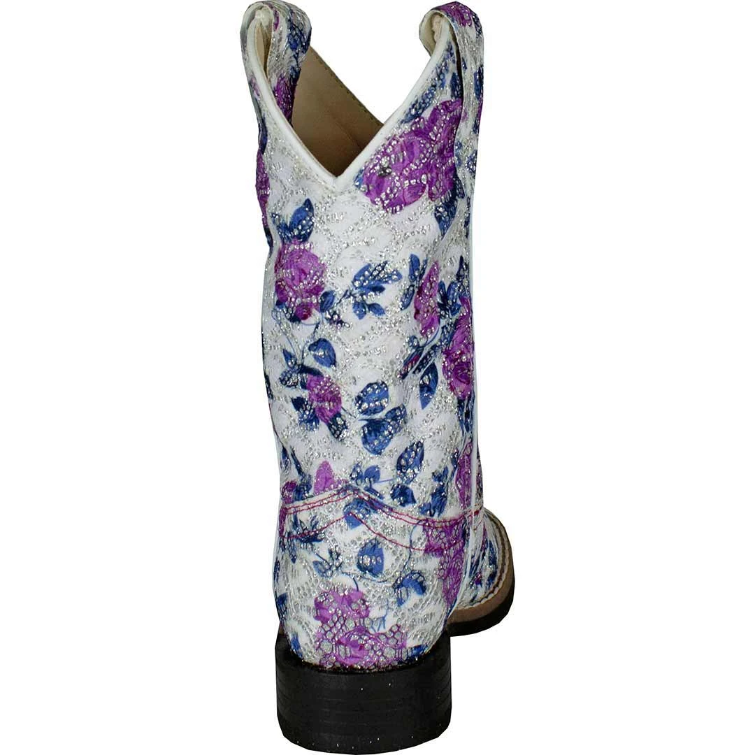 Old West Girls' Floral Bling Cowgirl Boots 7 Old West Girls' Floral Bling Cowgirl Boots - Image 5