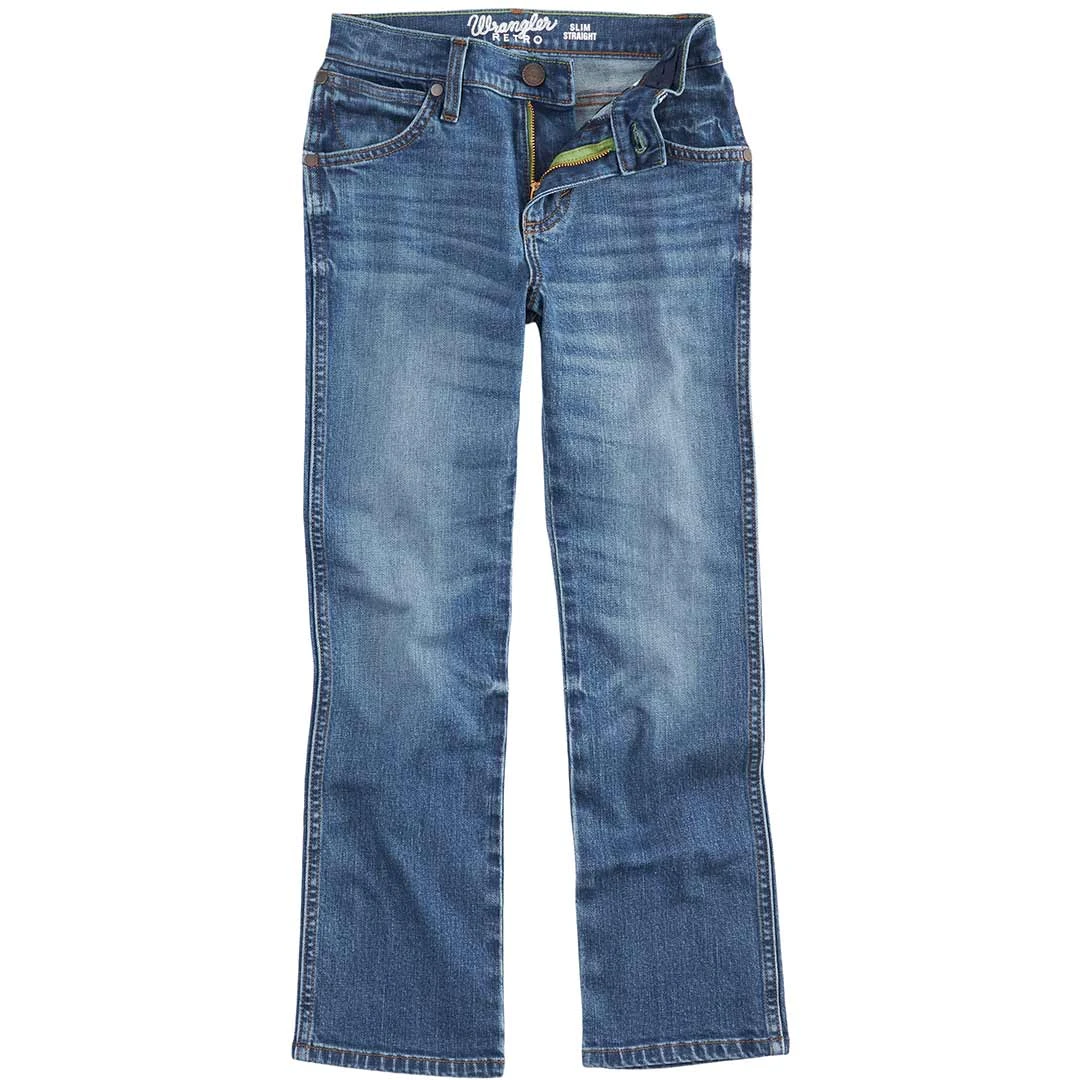 Wrangler Boys' Retro No. 88 Slim Straight Jeans (1-7) 4 Wrangler Boys' Retro No. 88 Slim Straight Jeans (1-7) - Image 2