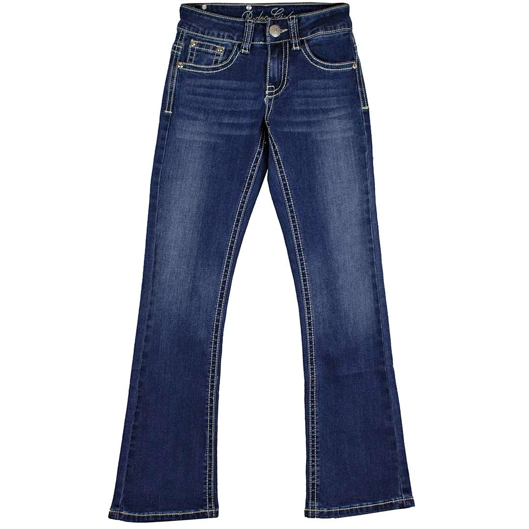 Rodeo Girl Girls' Floral Bootcut Jeans 4 Rodeo Girl Girls' Floral Bootcut Jeans - Image 2