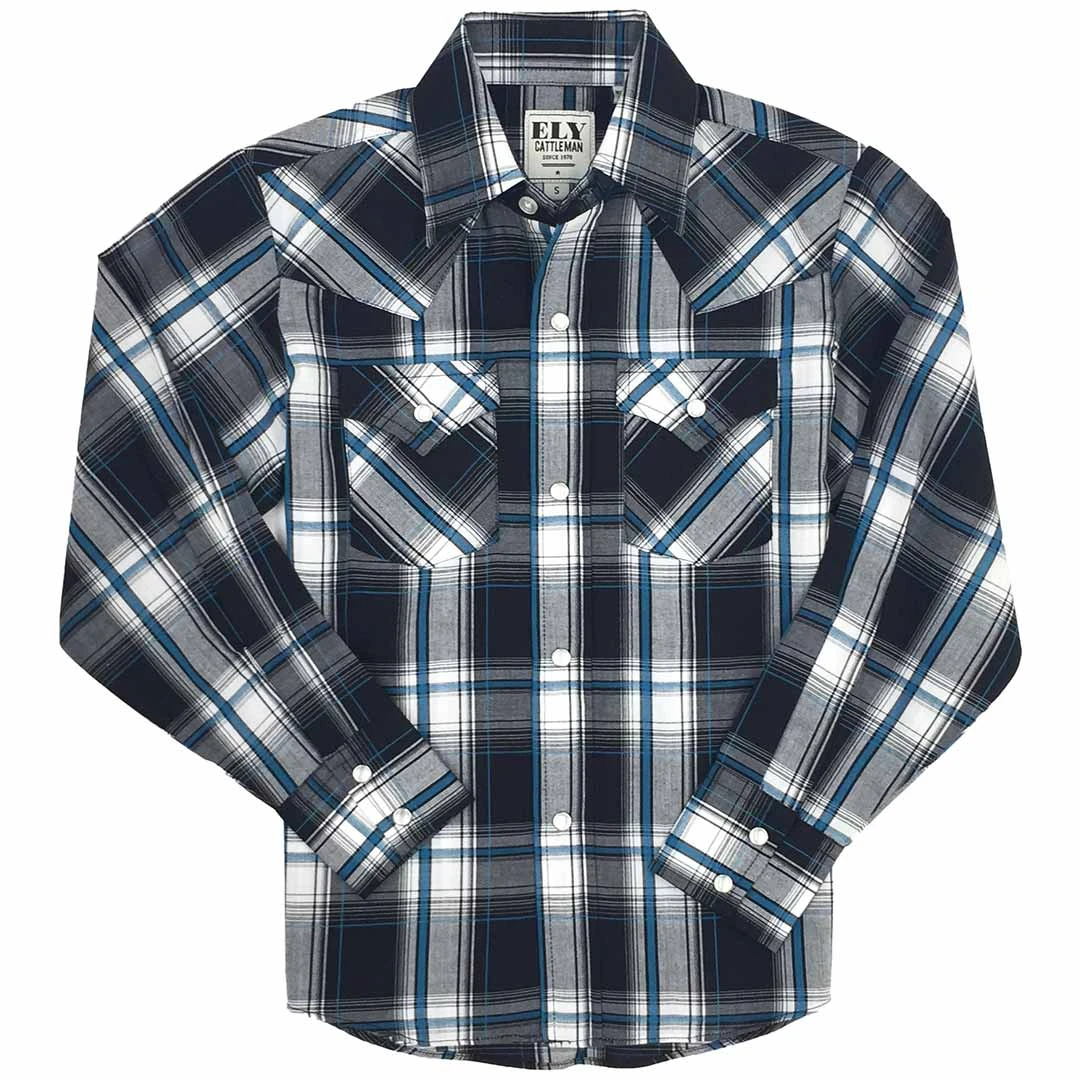 Ely Cattleman Boys' Plaid Snap Shirt 3 Ely Cattleman Boys' Plaid Snap Shirt