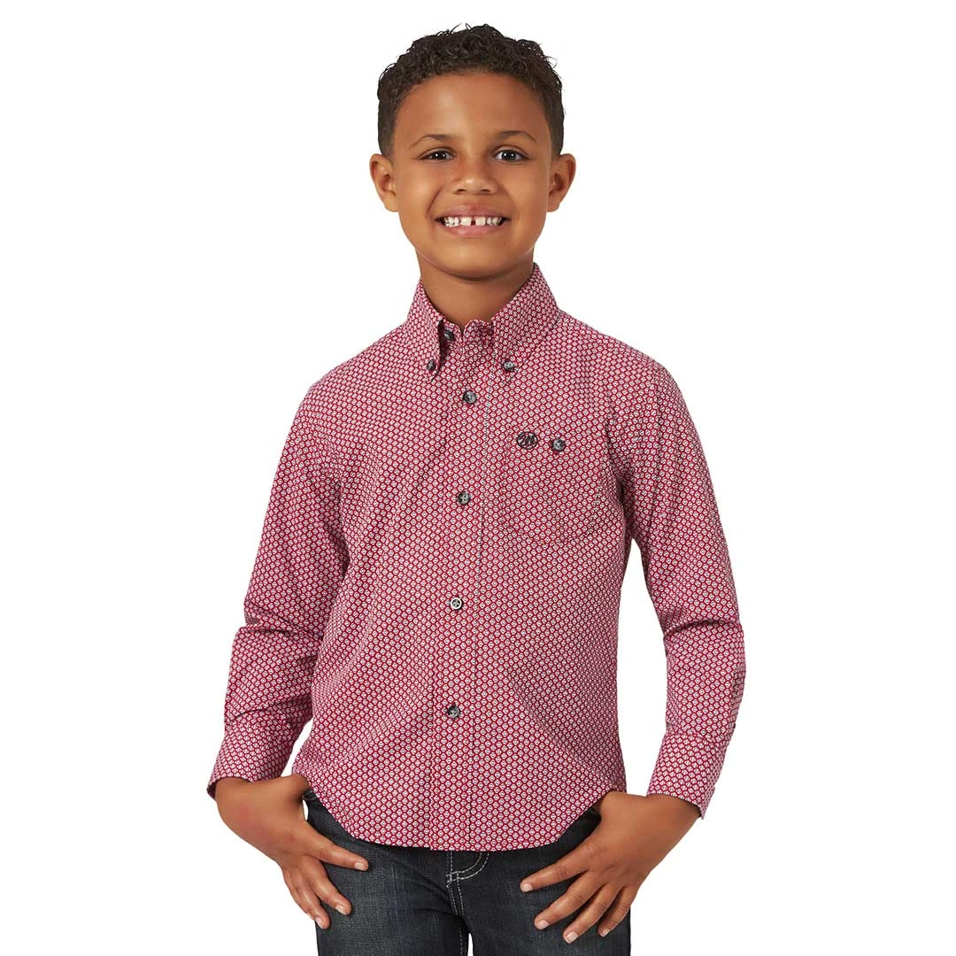 Wrangler Boys' George Strait Geometric Print Shirt 3 Wrangler Boys' George Strait Geometric Print Shirt