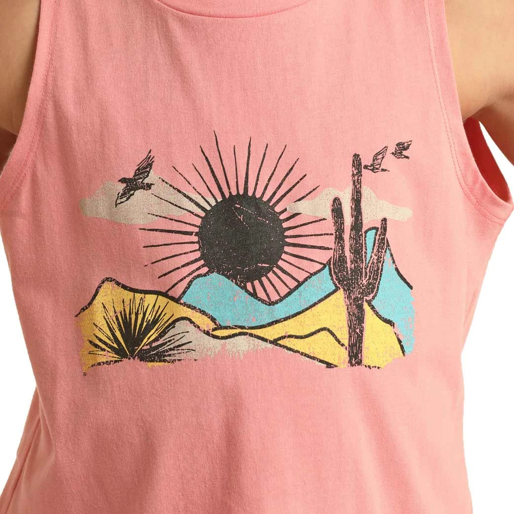 Rock & Roll Cowgirl Girls' Desert Peplum Tank Top 4 Rock & Roll Cowgirl Girls' Desert Peplum Tank Top - Image 2
