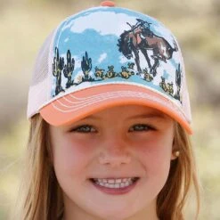 Cruel Denim Girls' Cowgirl Print Snap Back Cap -Wrangler || Schleich || ROPER Shop img36135 cruel denim girls cowgirl print snap back cap