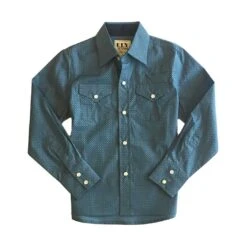 Ely Cattleman Boys' Mini Geo Print Shirt