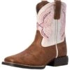 Ariat Youth Girls' Double Kicker Cowgirl Boots 1 Ariat Youth Girls' Double Kicker Cowgirl Boots -Wrangler || Schleich || ROPER Shop img43512 ariat youth girls double kicker cowgirl boots