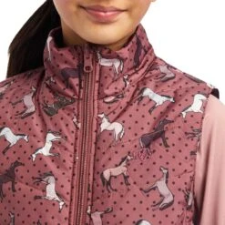 Ariat Girls' Bella Reversible Insulated Vest -Wrangler || Schleich || ROPER Shop img47835 ariat girls bella reversible insulated vest