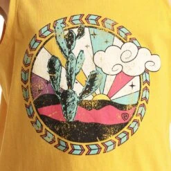 Rock & Roll Cowgirl Girls' Criss-Cross Neck Tank Top -Wrangler || Schleich || ROPER Shop img54265 rock roll cowgirl girls criss cross neck tank top