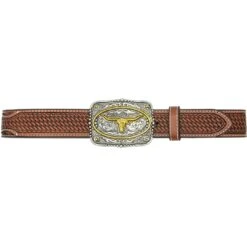 AndWest Kids’ Square Longhorn Tooled Buckle Belt -Wrangler || Schleich || ROPER Shop img62066 andwest kids E2 80 99 square longhorn tooled buckle belt