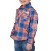 Wrangler Boys' Plaid Logo Western Snap Shirt