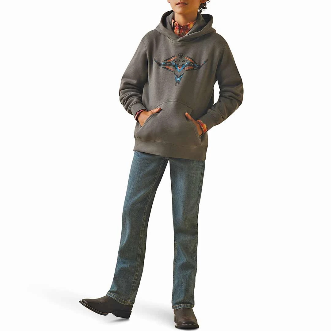 Ariat Boys' Horns Southwest Graphic Hoodie 6 Ariat Boys' Horns Southwest Graphic Hoodie - Image 4