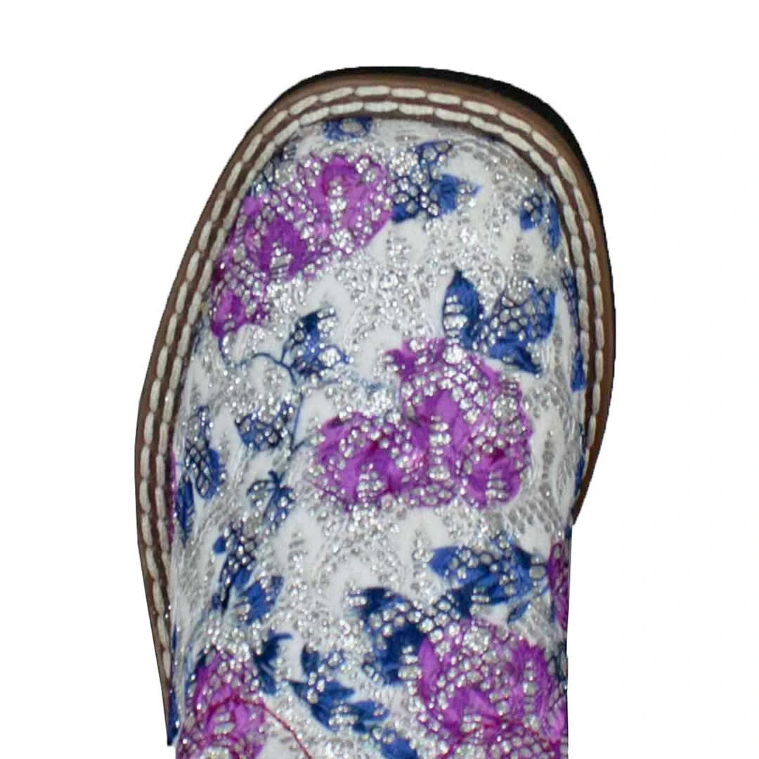 Old West Girls' Floral Bling Cowgirl Boots 8 Old West Girls' Floral Bling Cowgirl Boots - Image 6