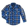Wrangler Boys' Logo Plaid Snap Shirt -Wrangler || Schleich || ROPER Shop img71784 wrangler boys logo plaid snap shirt