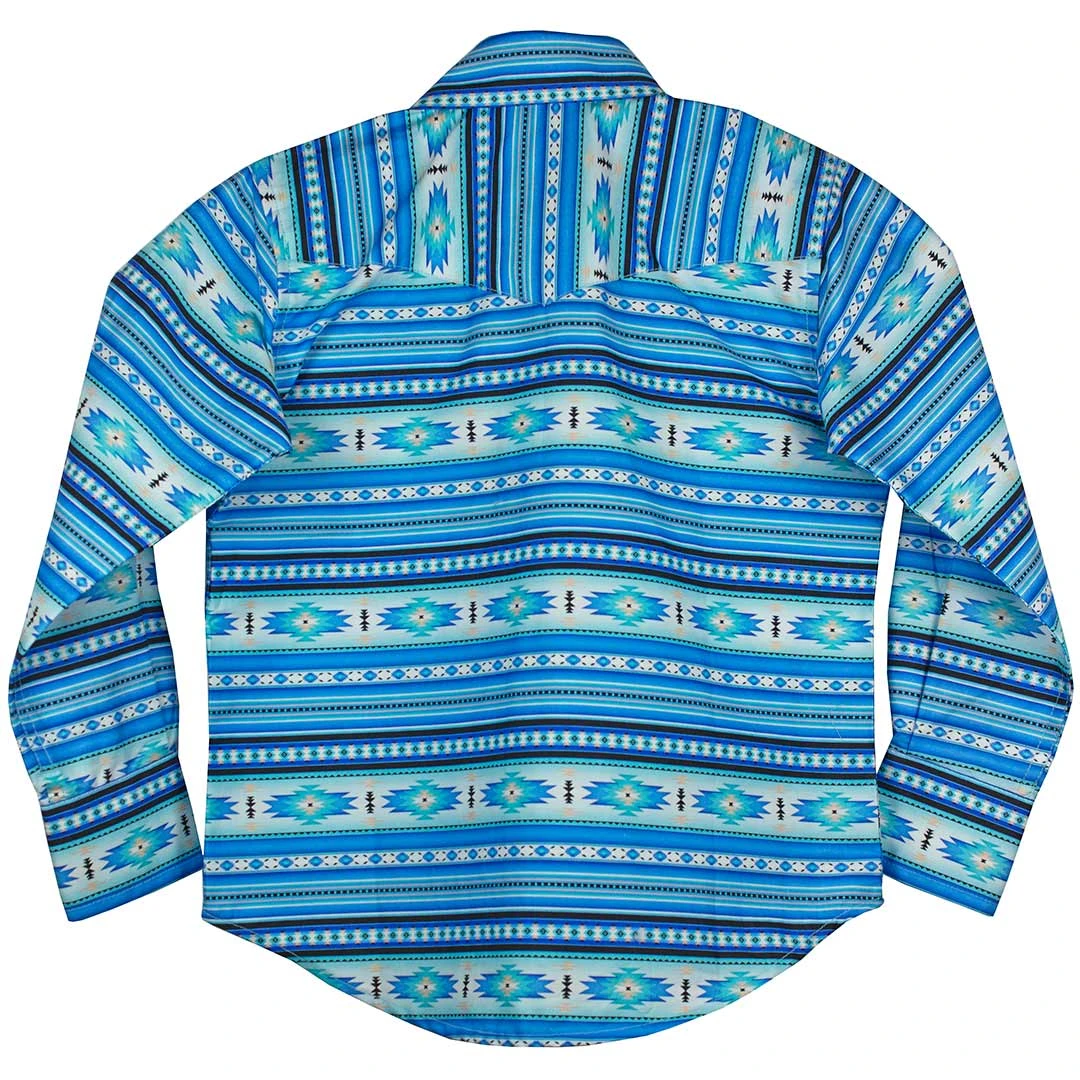 Cowboy Legend Boys' Aztec Print Snap Shirt 4 Cowboy Legend Boys' Aztec Print Snap Shirt - Image 2