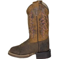 Old West Kids' Distressed Vamp Cowboy Boots -Wrangler || Schleich || ROPER Shop img74568 old west kids distressed vamp cowboy boots