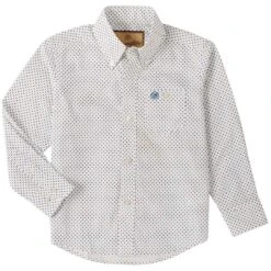 Wrangler Boys' Classic Fit Button-Down Print Shirt -Wrangler || Schleich || ROPER Shop img81048 wrangler boy s classic fit button down print shirt